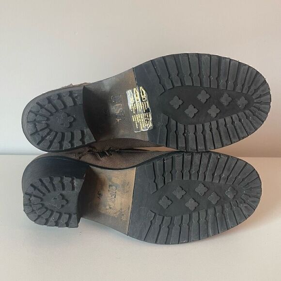 Diesel Taupe/Dark Tan Leather Combat & Moto Boots made in Portugal. - Picture 6 of 7